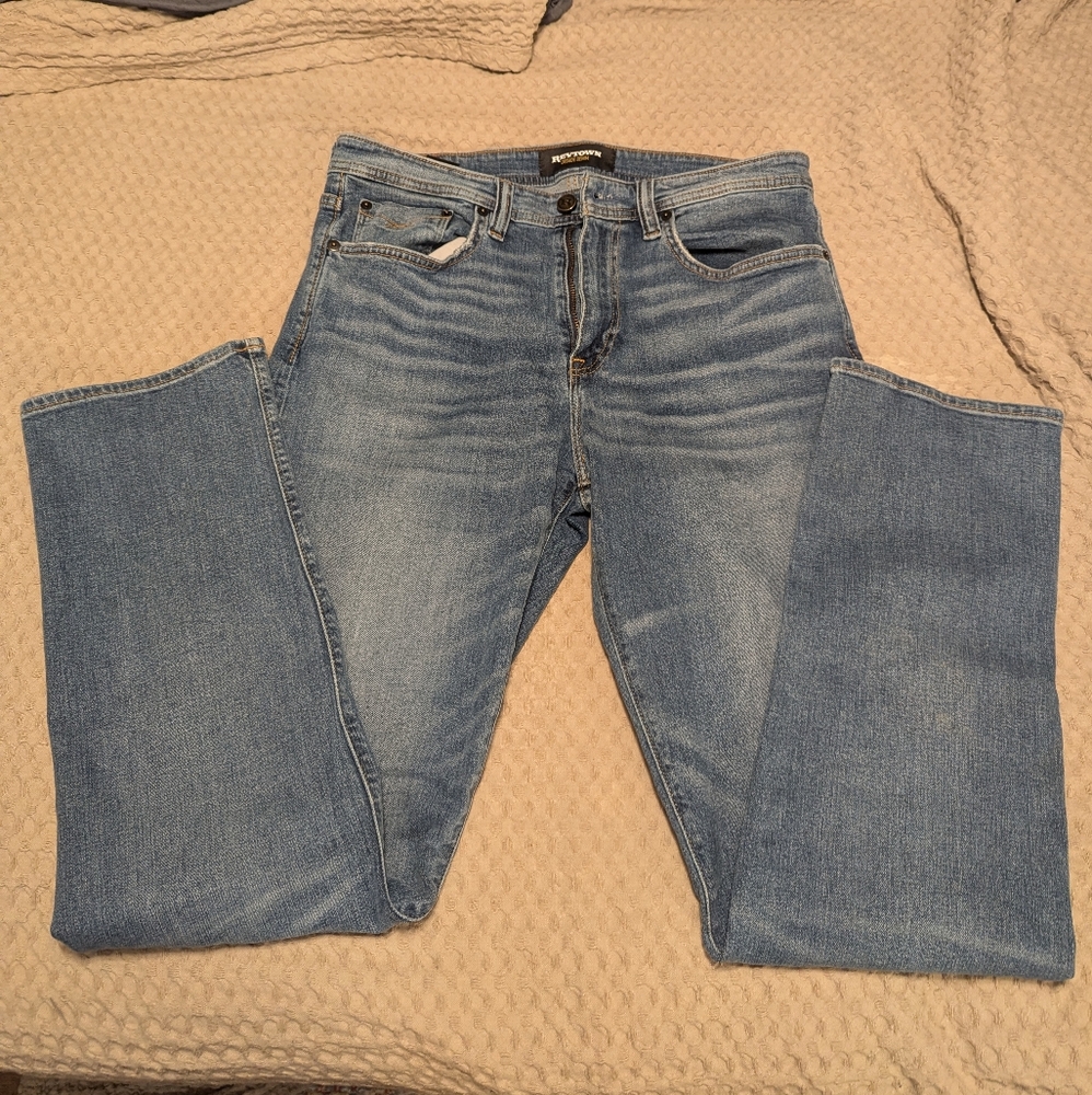 Revtown Men's Classic Automatic Blue Denim Jeans